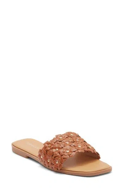 Top Moda Autumn Slide Sandal In Brown