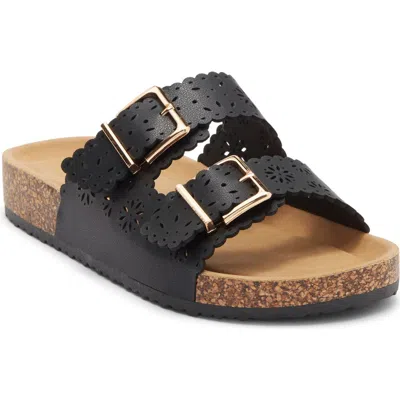 Top Moda Cory Slide Sandal In Black