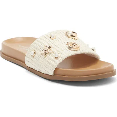 Top Moda Daneia Raffia Slide Sandal
