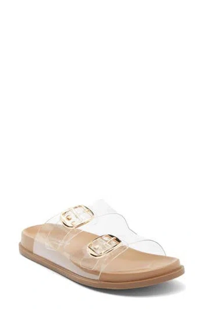 Top Moda Daniela Clear Double Strap Slide Sandal