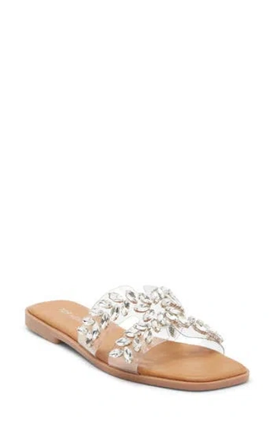 Top Moda Dubau Slide Sandal In Silver