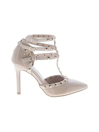 Pre-owned Top Moda Heels Ivory Shoes
