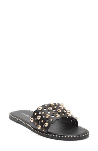 Top Moda Mick Flat Sandal In Black