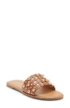 Top Moda Mick Flat Sandal In Brown