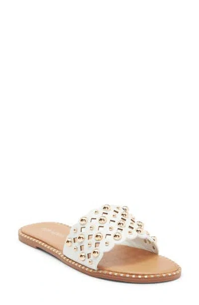 Top Moda Mick Flat Sandal In White