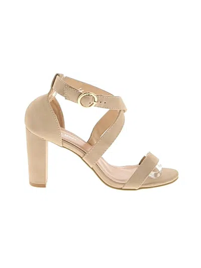 Pre-owned Top Moda Sandals Ivory Shoes