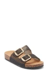 Top Moda Seattle Clear Double Strap Slide Sandal In Black