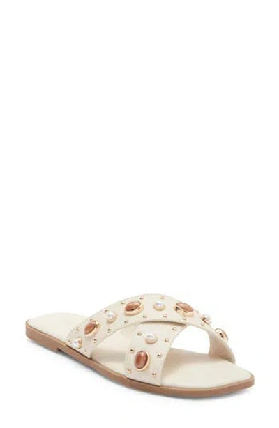 Top Moda Tammie Slide Sandal In White