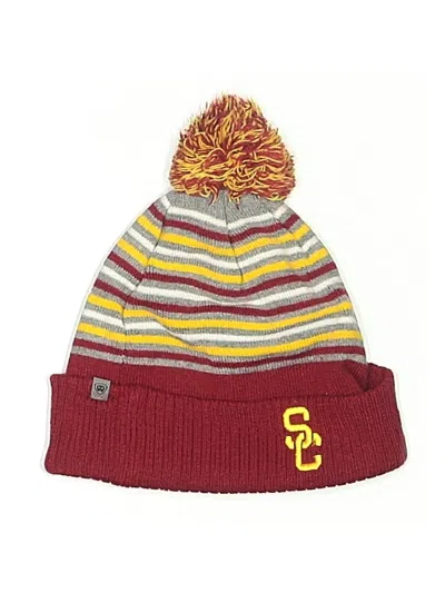 Pre-owned Top Of The World Beanie Hat Burgundy Accessories
