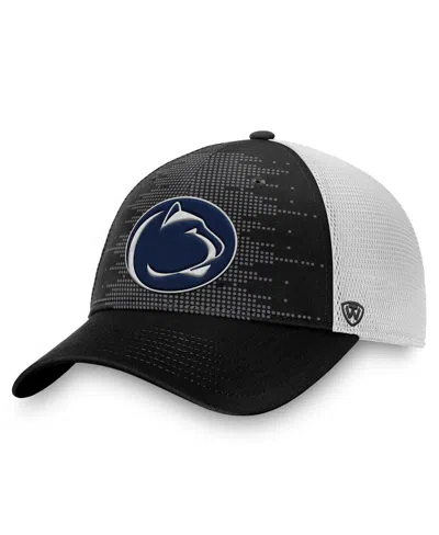 Top Of The World Kids' Big Boys And Girls Gray Penn State Nittany Lions Crushed Meshback Adjustable Hat In Black