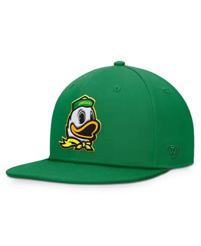 Top Of The World Kids' Big Boys And Girls Green Oregon Ducks Maverick Snapback Hat In Gray