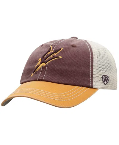 Top Of The World Kids' Big Boys And Girls Maroon Arizona State Sun Devils Offroad Adjustable Hat In Brown