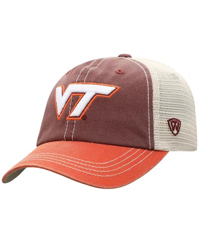 Top Of The World Kids' Big Boys And Girls Maroon Virginia Tech Hokies Offroad Adjustable Hat In Brown