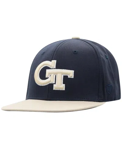 Top Of The World Kids' Big Boys And Girls Navy Georgia Tech Yellow Jackets Victory Maverick Snapback Hat In Blue
