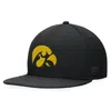 TOP OF THE WORLD TOP OF THE WORLD BLACK IOWA HAWKEYES FITTED HAT