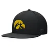 Top Of The World Black Iowa Hawkeyes Fitted Hat In Black