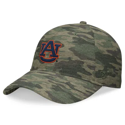 Top Of The World Camo Auburn Tigers Oht Military Appreciation Hound Adjustable Hat In Green