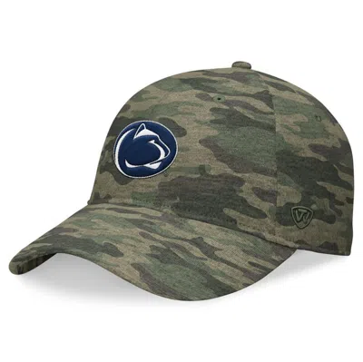 Top Of The World Camo Penn State Nittany Lions Oht Military Appreciation Hound Adjustable Hat In Green