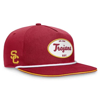 Top Of The World Cardinal Usc Trojans Iron Golfer Adjustable Hat In Red