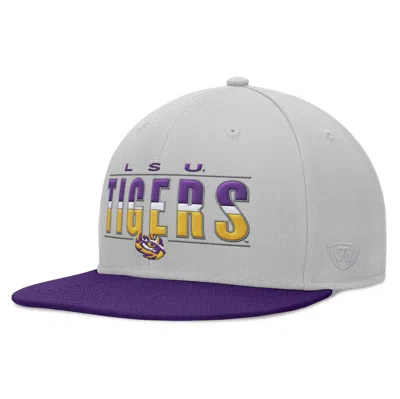Top Of The World Gray Lsu Tigers Hudson Snapback Hat