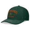 TOP OF THE WORLD TOP OF THE WORLD GREEN MIAMI HURRICANES CARSON TRUCKER ADJUSTABLE HAT