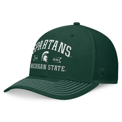 Top Of The World Green Michigan State Spartans Carson Trucker Adjustable Hat