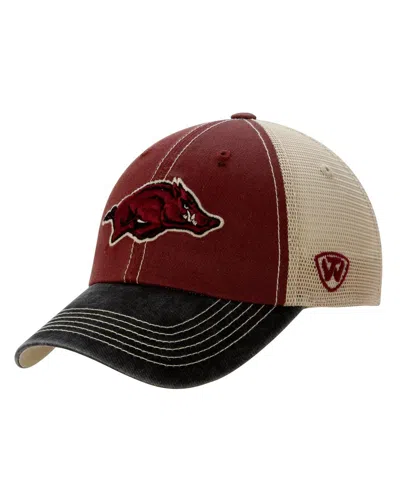 Top Of The World Men's Arkansas Razorbacks  Offroad Trucker Adjustable Hat In Cardinal
