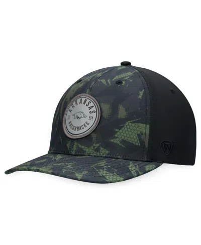 Top Of The World Men's Black Arkansas Razorbacks Oht Military Appreciation Camo Render Flex Hat