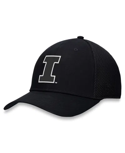 Top Of The World Men's Black Illinois Fighting Illini Spacer Flex Hat