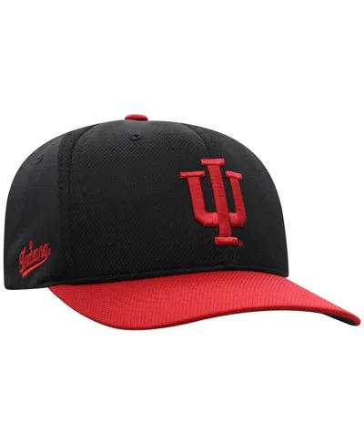 Top Of The World Men's Black Indiana Hoosiers Reflex Fitted Hat