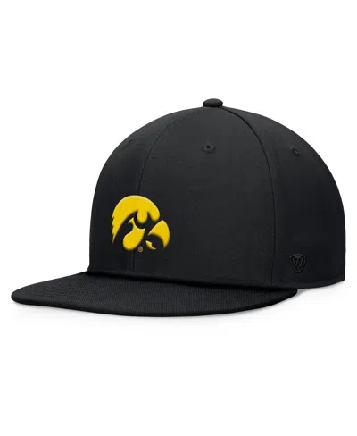 Top Of The World Men's Black Iowa Hawkeyes Fundamental Snapback Hat