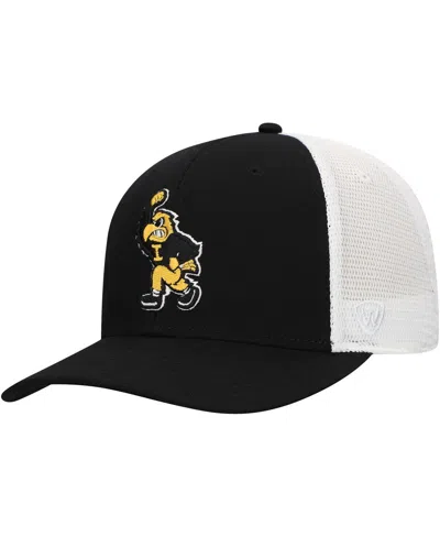 Top Of The World Men's Black Iowa Hawkeyes Two-tone Adjustable Hat