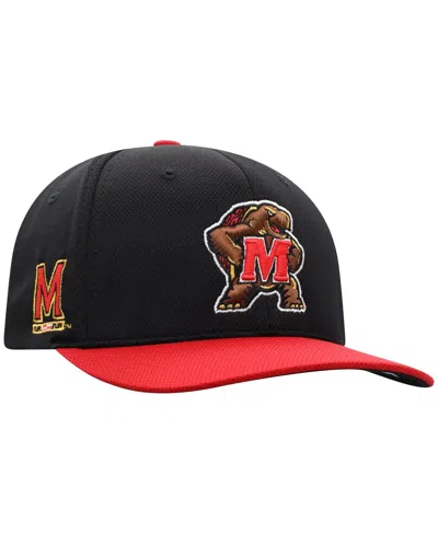 Top Of The World Men's Black Maryland Terrapins Reflex Fitted Hat
