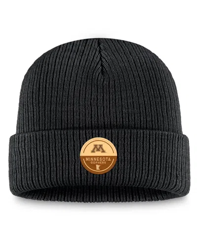 Top Of The World Men's Black Minnesota Golden Gophers Uroot4 Patch Cuffed Knit Hat