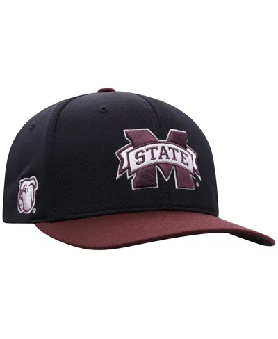 Top Of The World Men's Black Mississippi State Bulldogs Reflex Fitted Hat