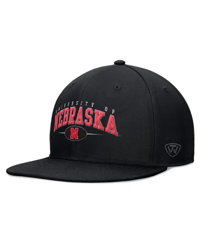 Top Of The World Men's Black Nebraska Huskers Bullpen Snapback Hat