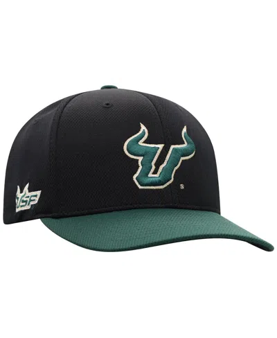 Top Of The World Men's Black South Florida Bulls Reflex Fitted Hat