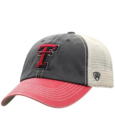 Top Of The World Men's Black/red Texas Tech Red Raiders Off-road Adjustable Hat In Multi