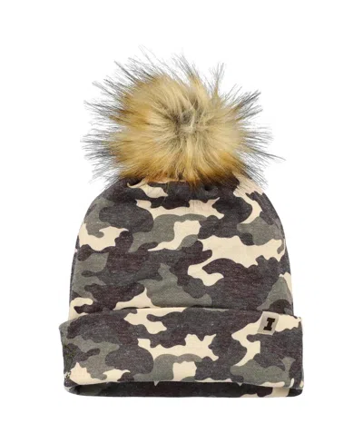 TOP OF THE WORLD MEN'S CAMO ILLINOIS FIGHTING ILLINI OHT MILITARY APPRECIATION CUFFED POM WITH KNIT HAT