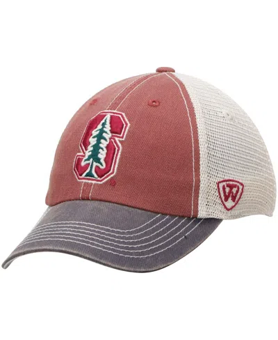 Top Of The World Men's Cardinal And Gray Stanford Cardinal Offroad Trucker Adjustable Hat In Cardinal,gray