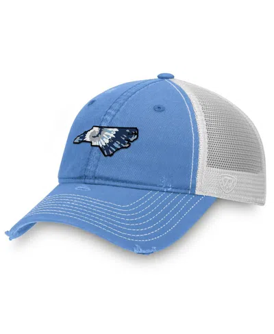 Top Of The World Men's Carolina Blue/white North Carolina Tar Heels Tie-dye State Adjustable Hat In Light Blue,white