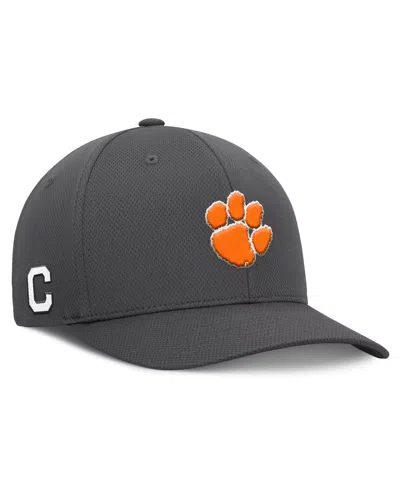 Top Of The World Men's Charcoal Clemson Tigers Reflex Logo Flex Hat