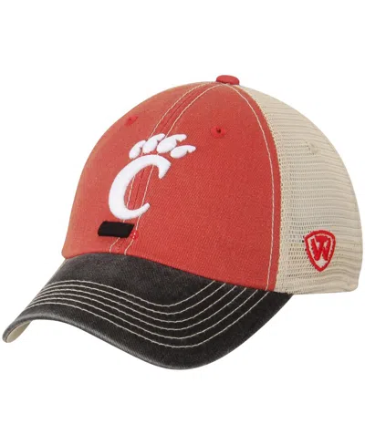 Top Of The World Men's Cream, Black Cincinnati Bearcats  Offroad Trucker Adjustable Hat In Cream,black