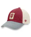 Top Of The World Men's Crimson Indiana Hoosiers Off Road Adjustable Trucker Hat In Crimson