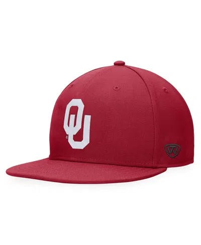 Top Of The World Men's Crimson Oklahoma Sooners Fitted Hat