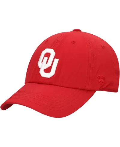 Top Of The World Men's Crimson Oklahoma Sooners Staple Adjustable Hat In Red