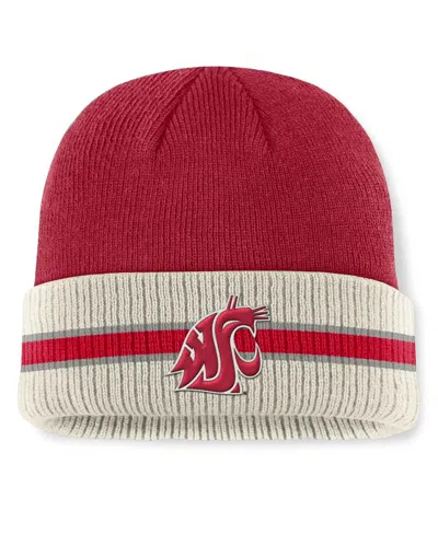 Top Of The World Men's Crimson Washington State Cougars Silas Cuffed Knit Hat In Red