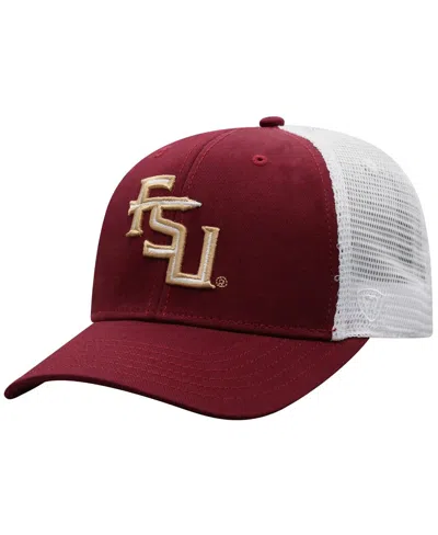 Top Of The World Men's Garnet/white Florida State Seminoles Victory Baseline Trucker Adjustable Hat In Garnet,white