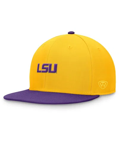 Top Of The World Men's Gold/purple Lsu Tigers Rally Two-tone Fitted Hat In Gold,purple