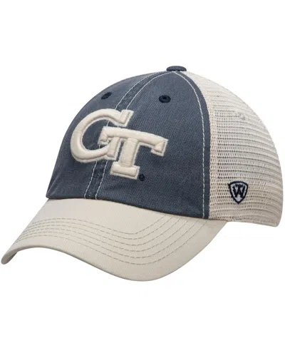 Top Of The World Men's Gray And Gold-tone Ga Tech Yellow Jackets Offroad Trucker Adjustable Hat In Gray,gold-tone